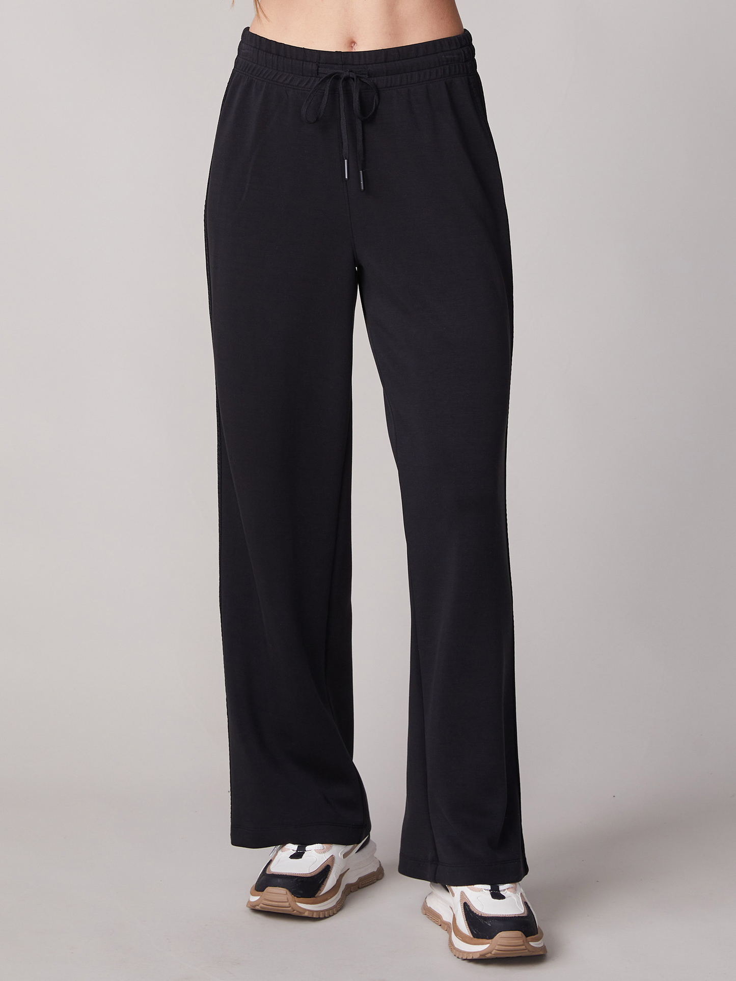 Athletic Striped Pants - Black