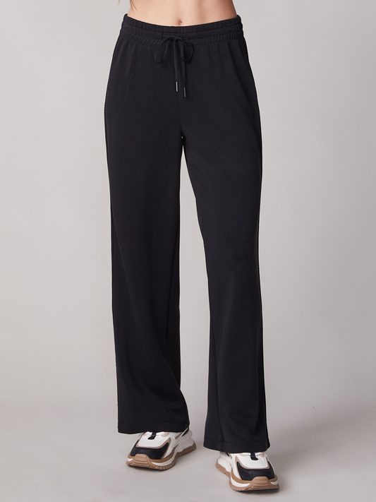 Athletic Striped Pants - Black