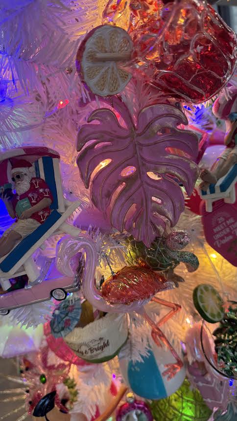 7ft Christmas Tree with assorted ornaments