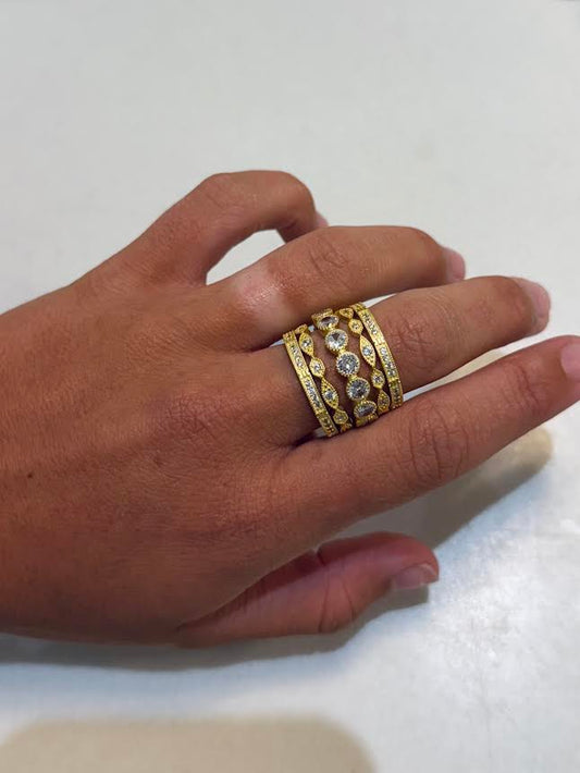 CZ & Pave Stackable Rings