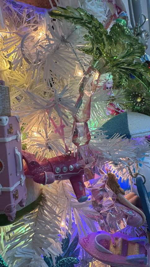 7ft Christmas Tree with assorted ornaments