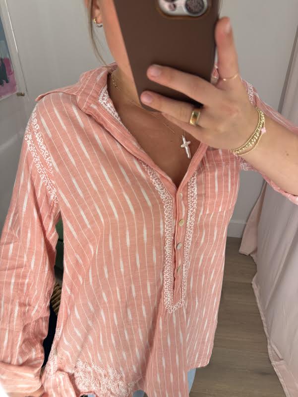 Embroidered Boyfriend Shirt