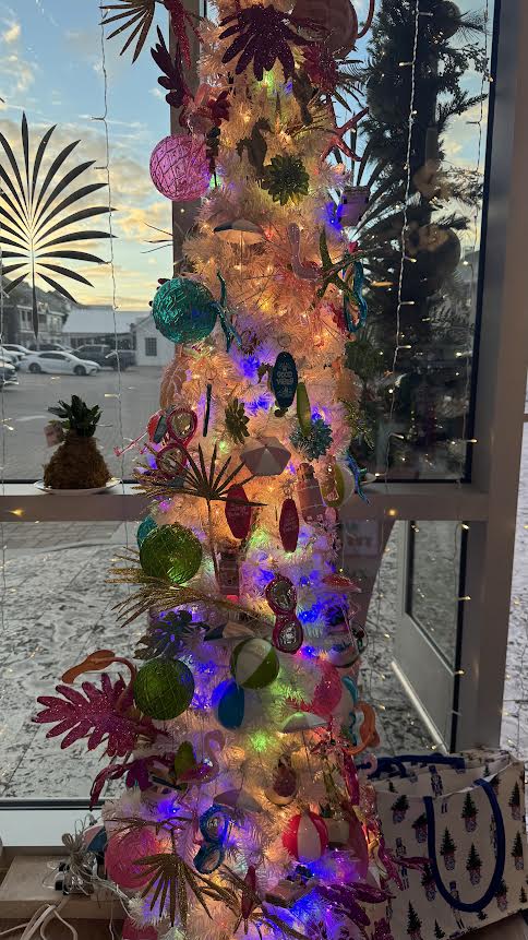 7ft Christmas Tree with assorted ornaments