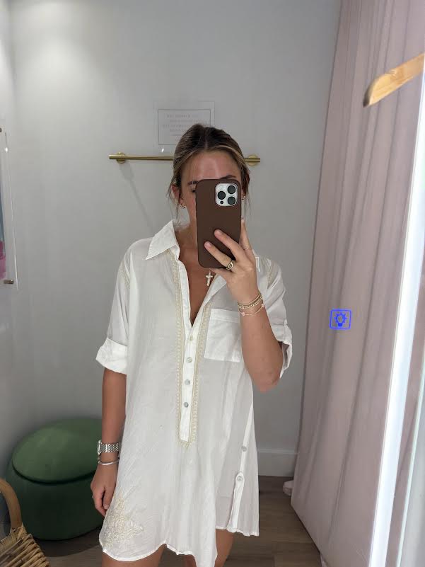 Embroidered Boyfriend Shirt