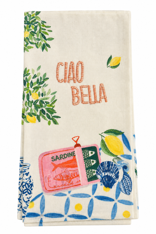 Ciao Bella Hand Towel White/Multi
