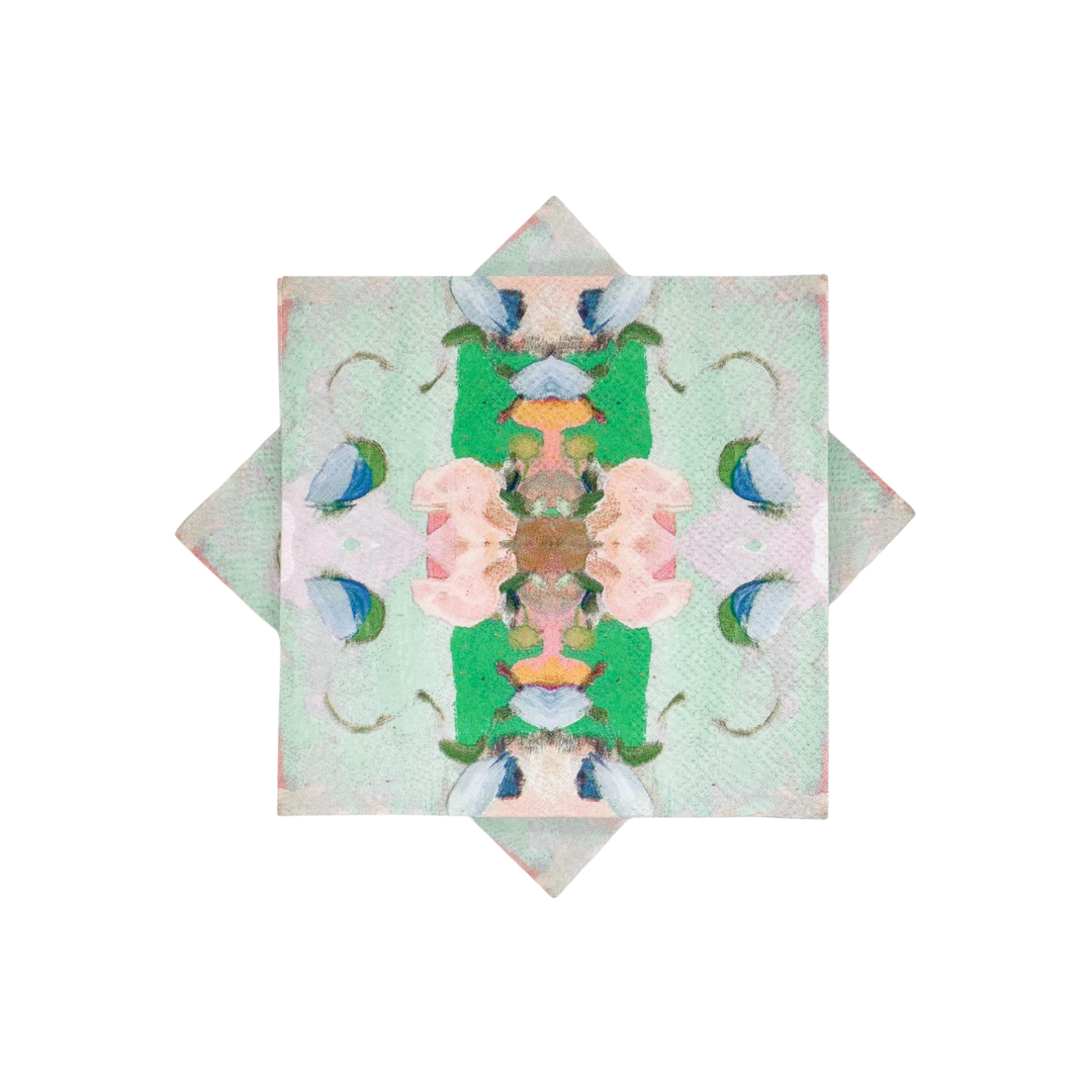 Monet's Garden Green Cocktail Napkins - Thumbnail 2