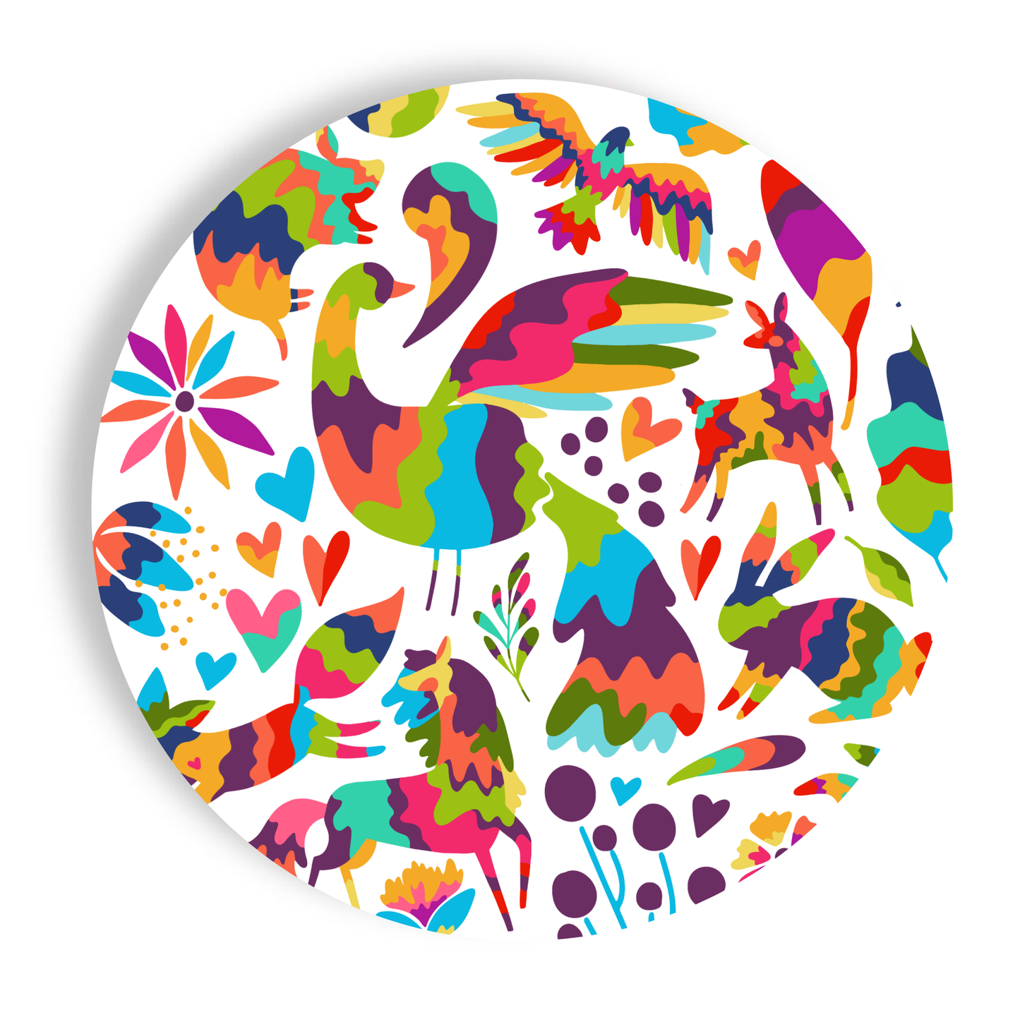 Joyful Otomi 16ct 10.5" Dinner Paper Plate Separates