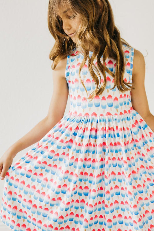 Red, White, and Cute Tank Twirl Dress