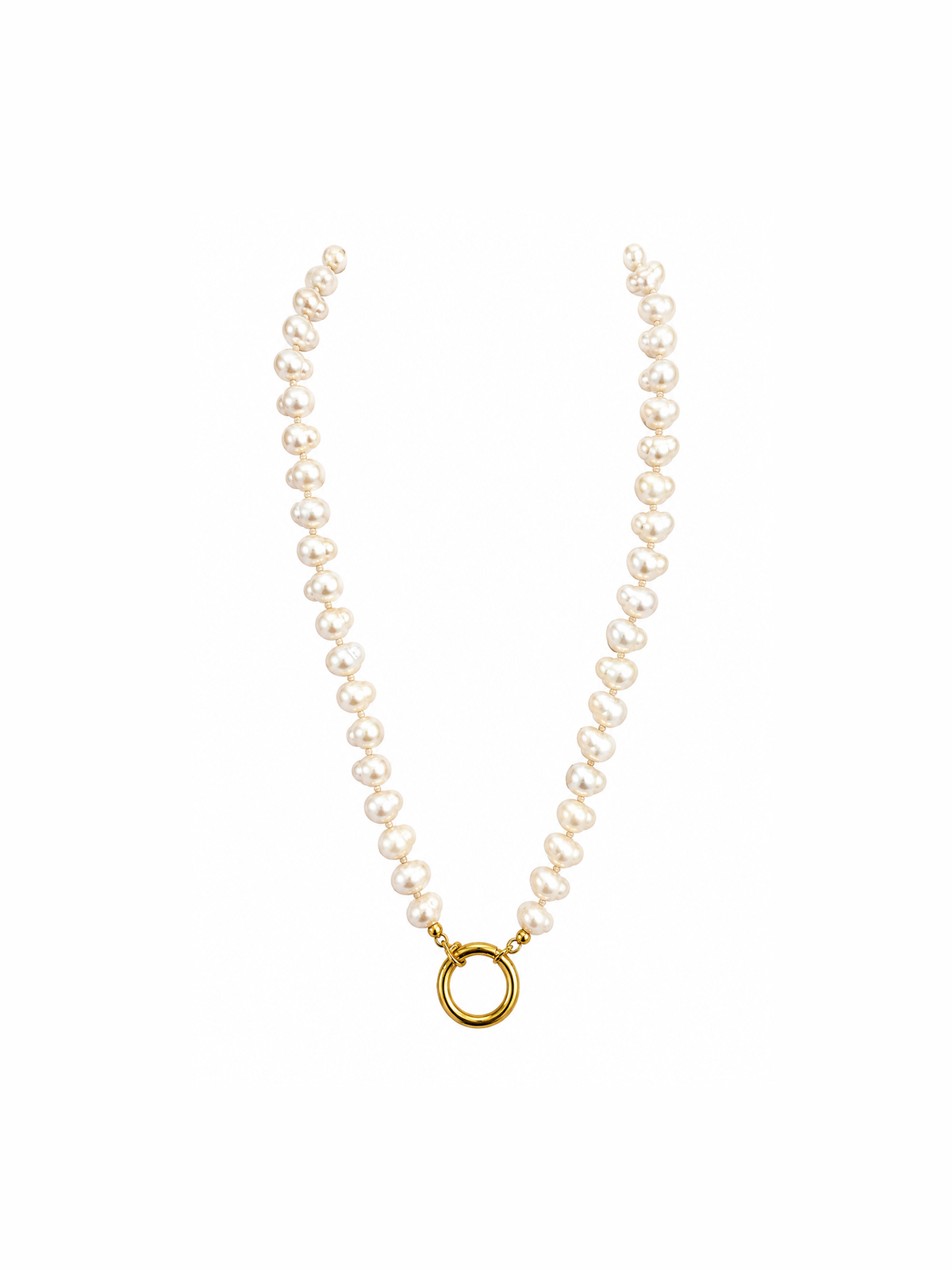 Freshwater Pearl Necklace-Angled