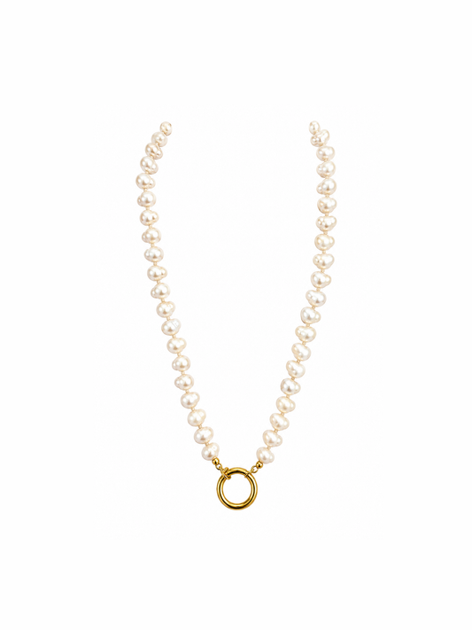 Freshwater Pearl Necklace-Angled