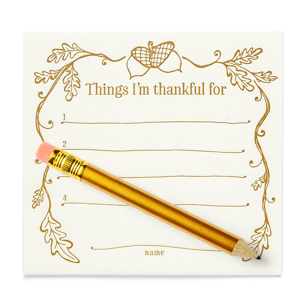 Thankful Thanksgiving Letterpress Place cards