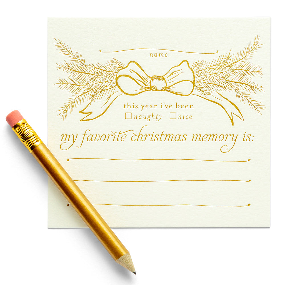 Christmas Holiday Foil Place cards