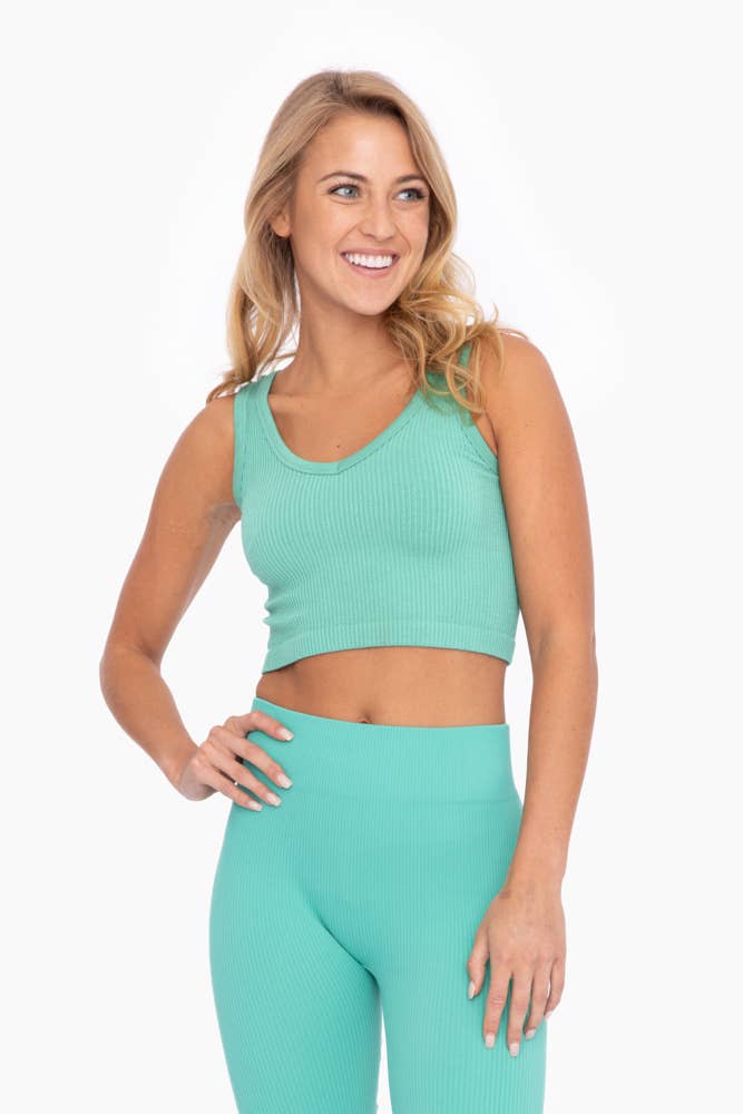 Ribbed Seamless Cropped Tank Top