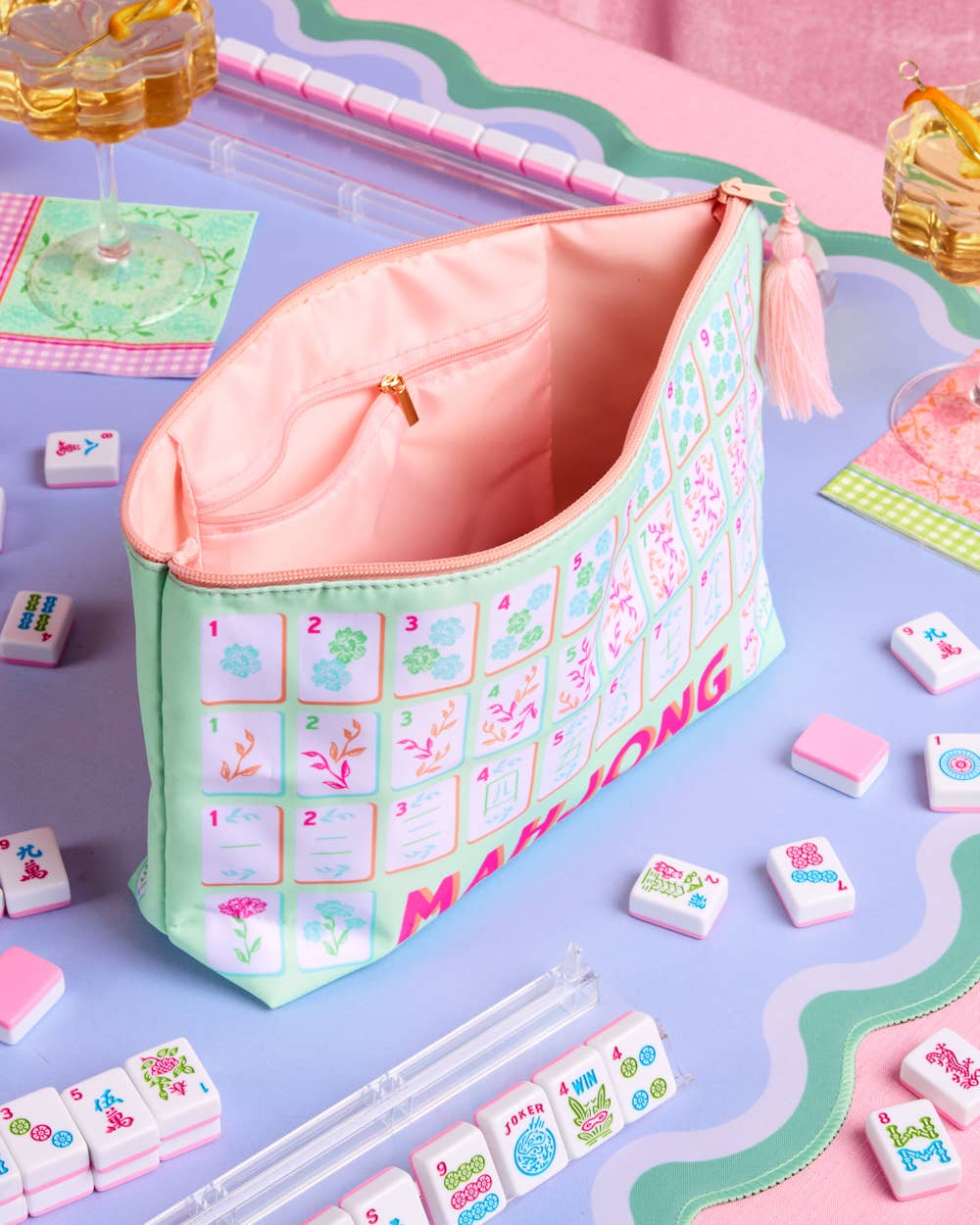 Mahjong Tile Bag - Nylon Zipper Bag