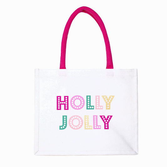 Holly Jolly Gift Tote 12x10x8
