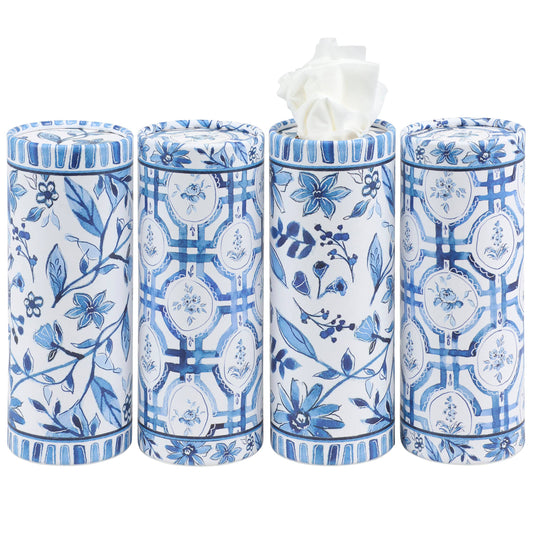 Blue Florals Tissue Box Set