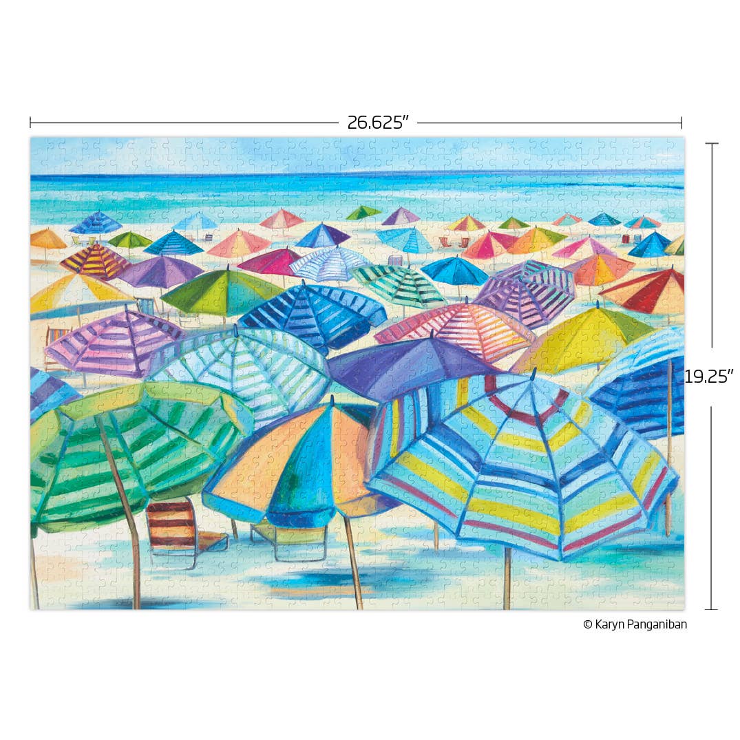 Umbrella Beach | 1000 Piece  Jigsaw Puzzle