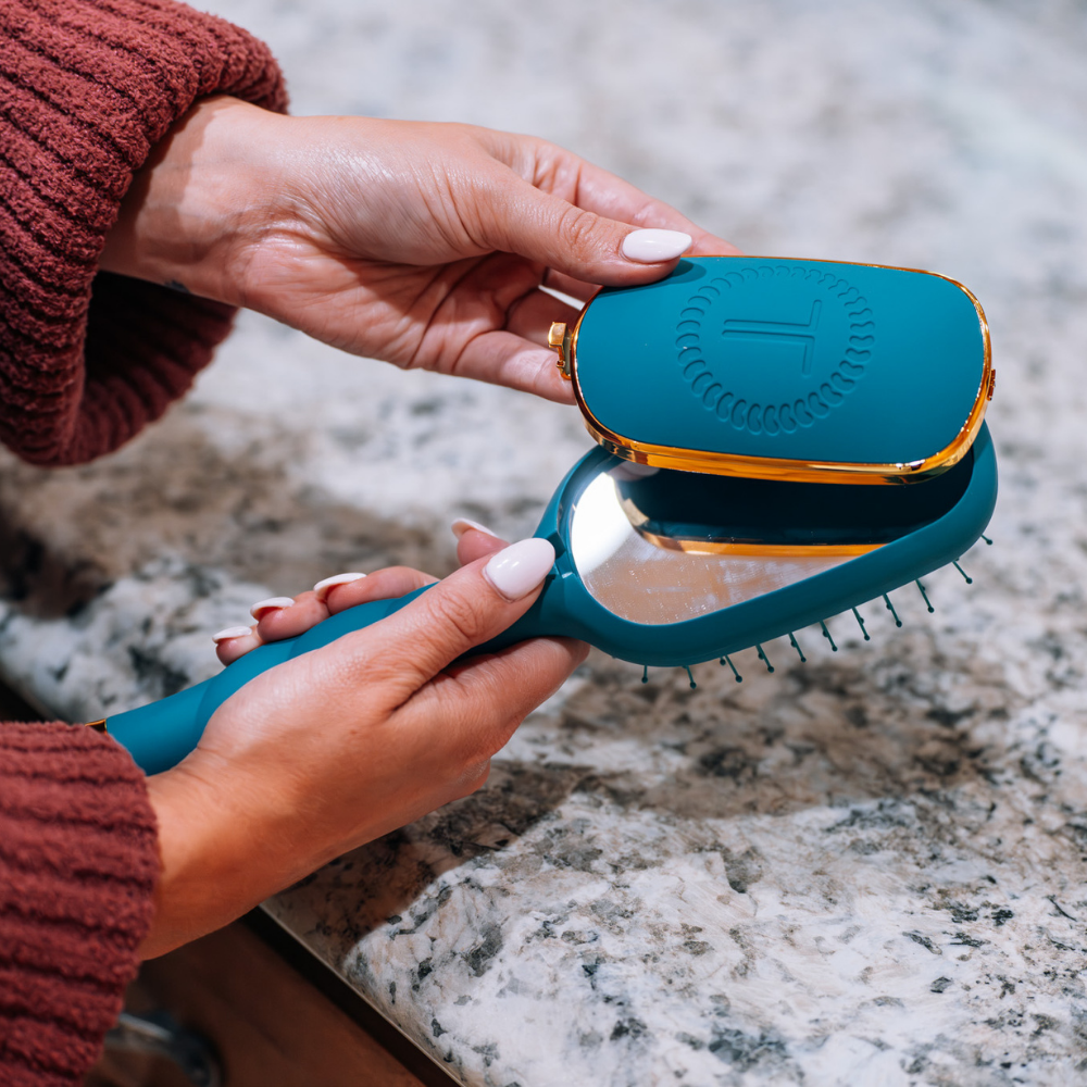 Detangler Hair Brush for Fine Hair - Teal With It