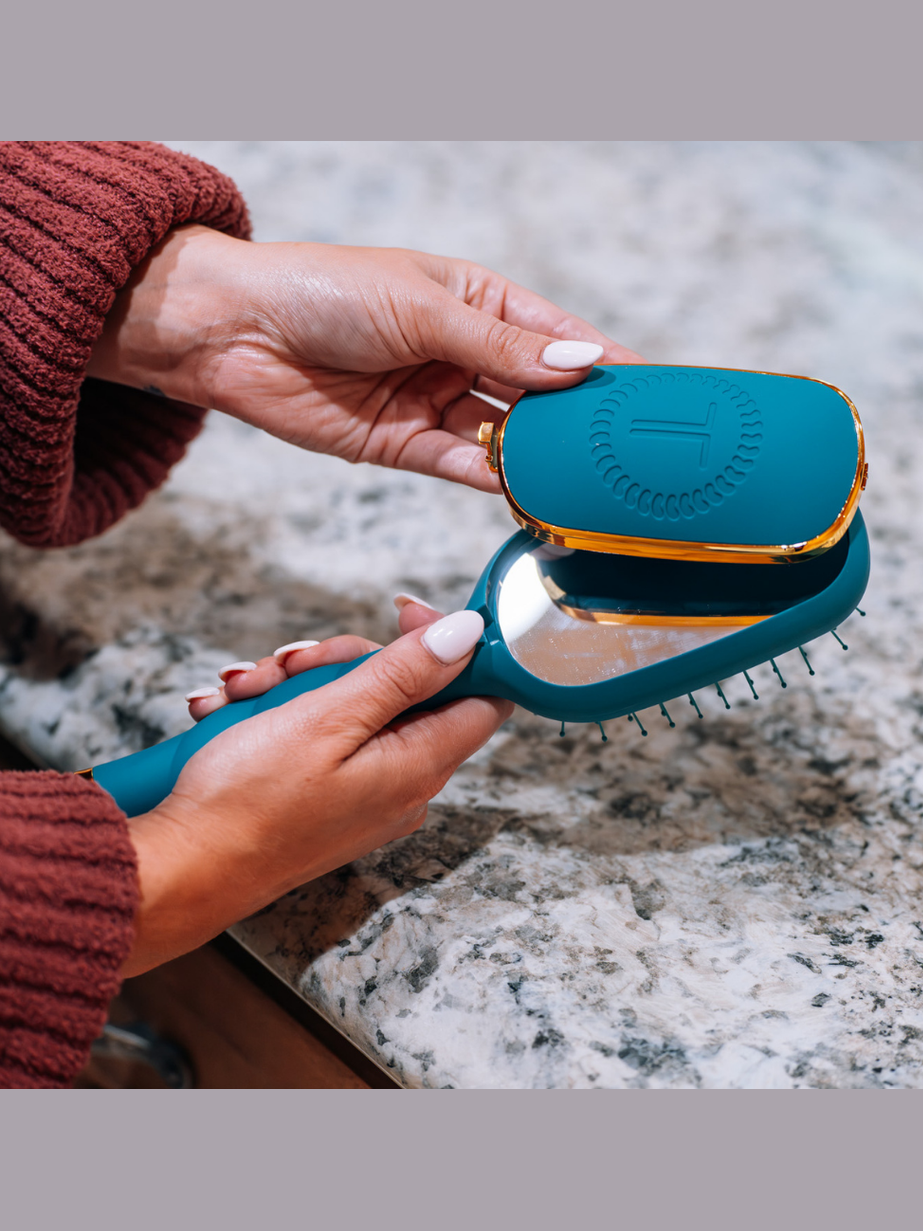 Detangler Hair Brush for Medium Hair - Teal With It