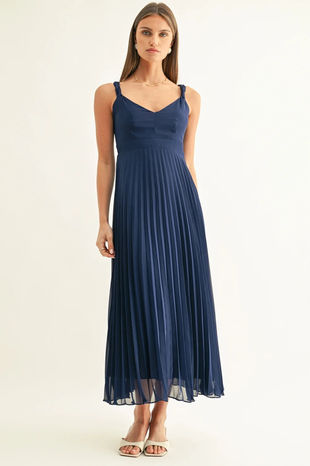 Lillian Pleated Maxi Dress