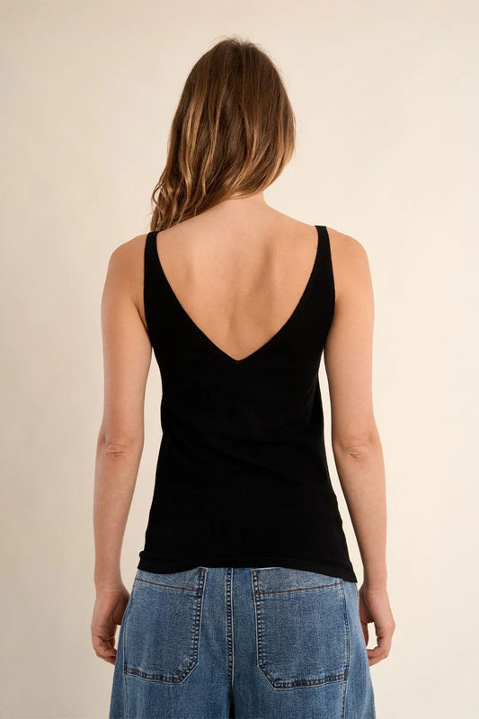 Knitted Tank Top - Black