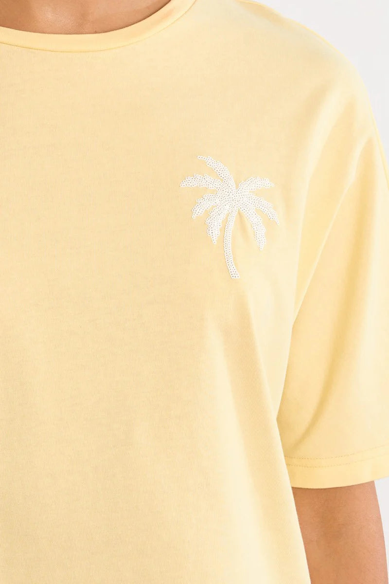 Yellow Palm Tree Tee
