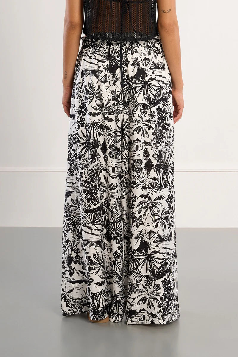 Woven Pants - Black Hawaii