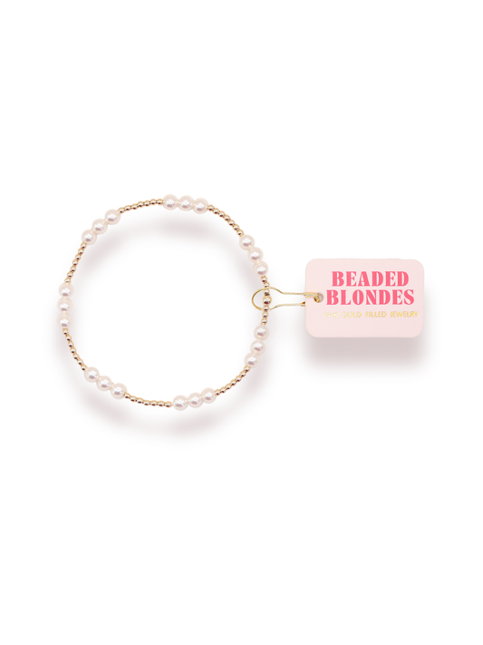ILY Pearl Bracelet in Gold
