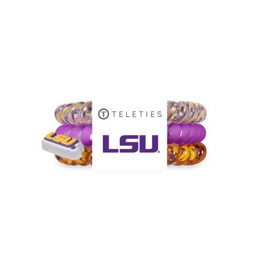 Spiral Hair Coils | Small | Geaux Tigers! Hair Ties