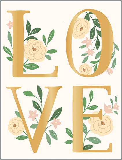 Wedding Greeting Card - Love