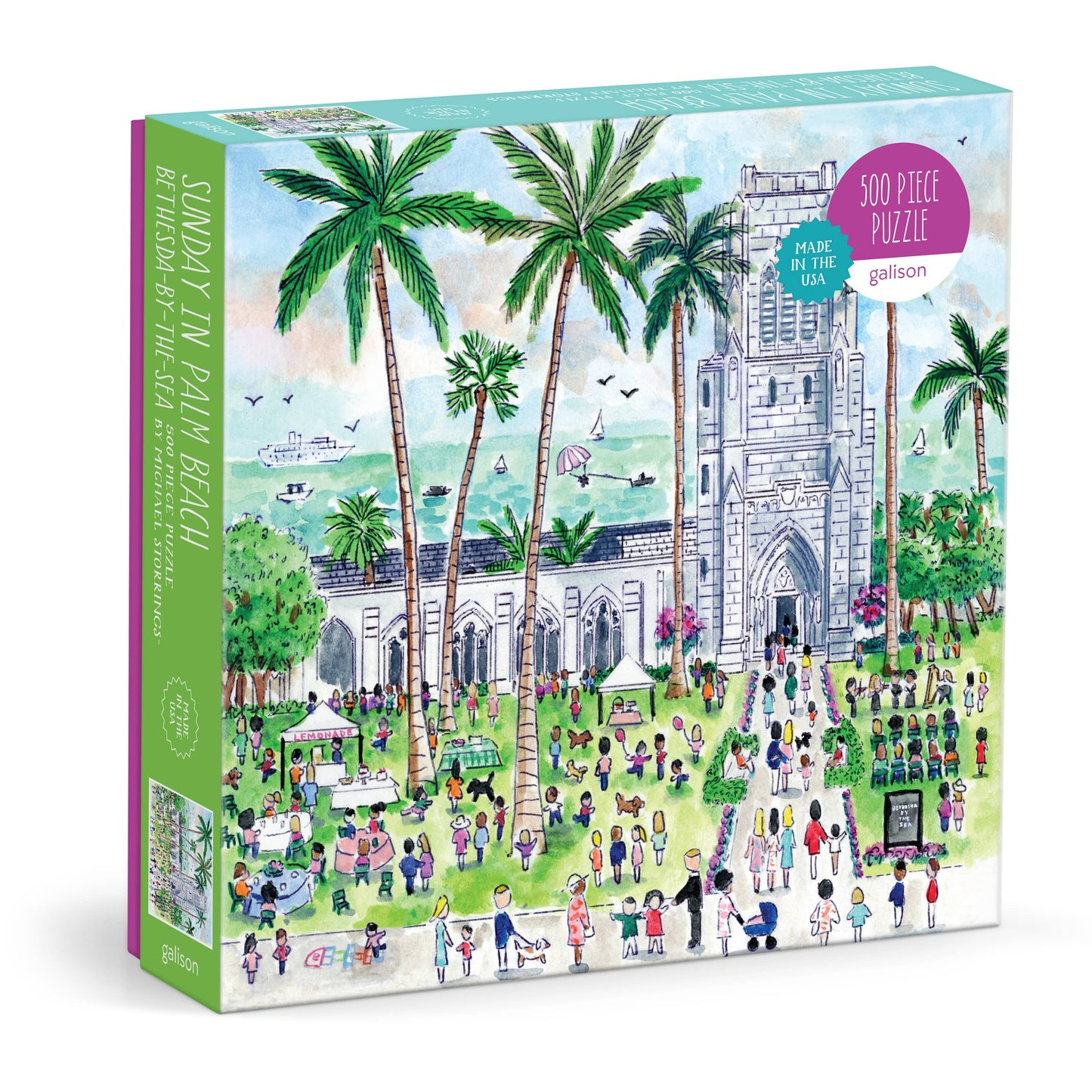 Michael Storrings Sunday in Palm Beach 500 Piece Puzzle