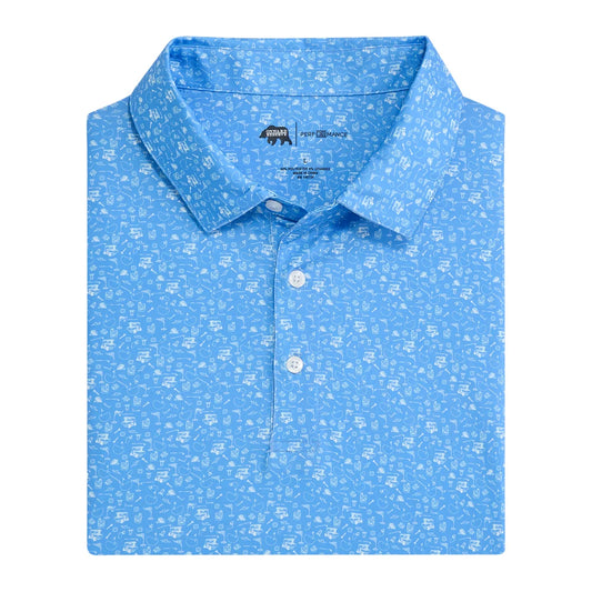 19th Hole Printed Performance Polo - Provence