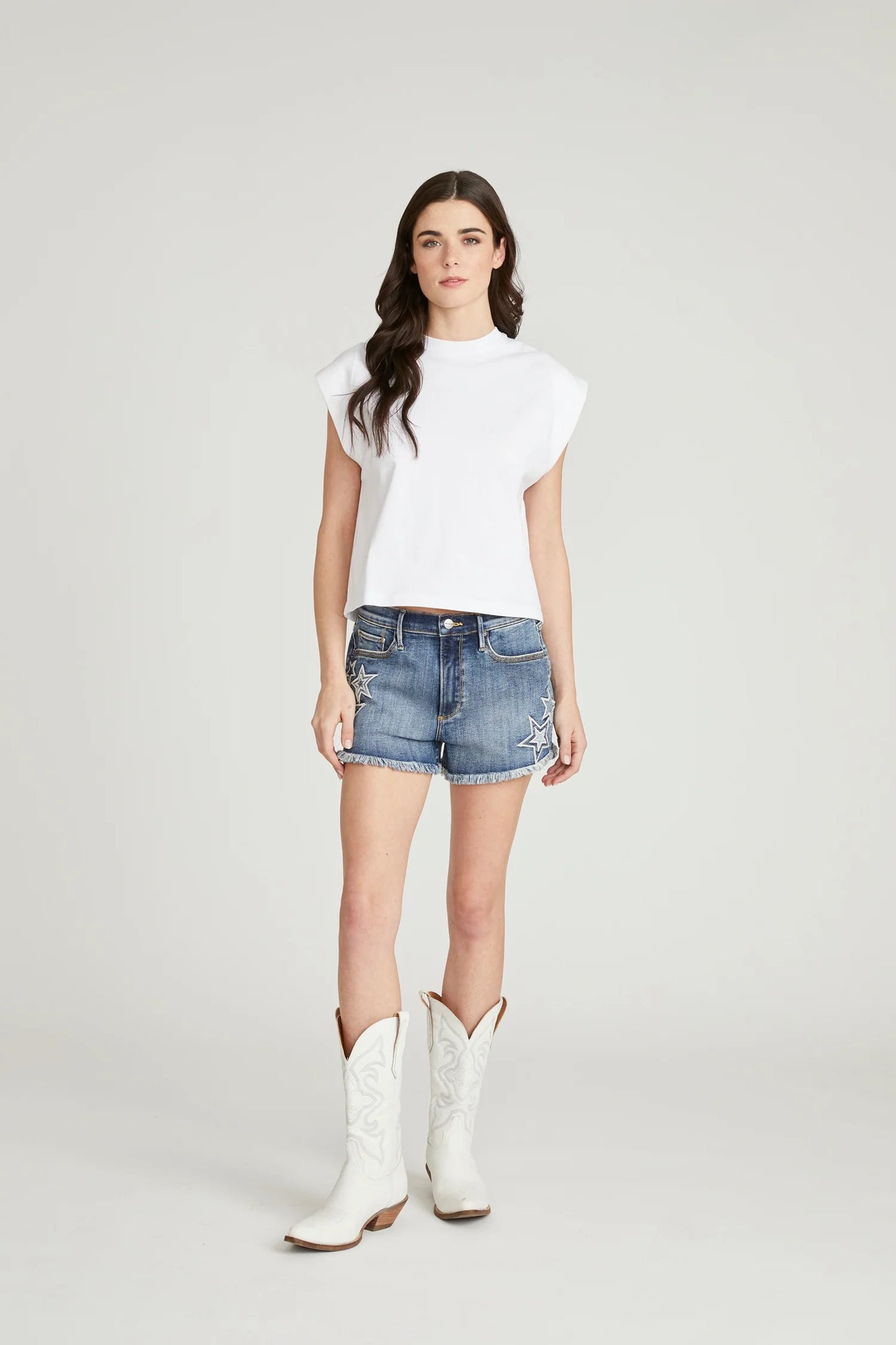 Goldie Patriotic Patchwork Shorts