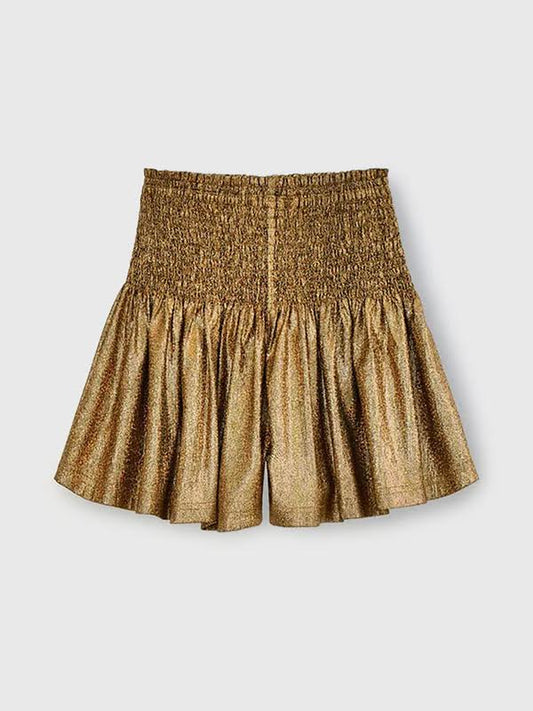 Gold Vegan Leather Skort