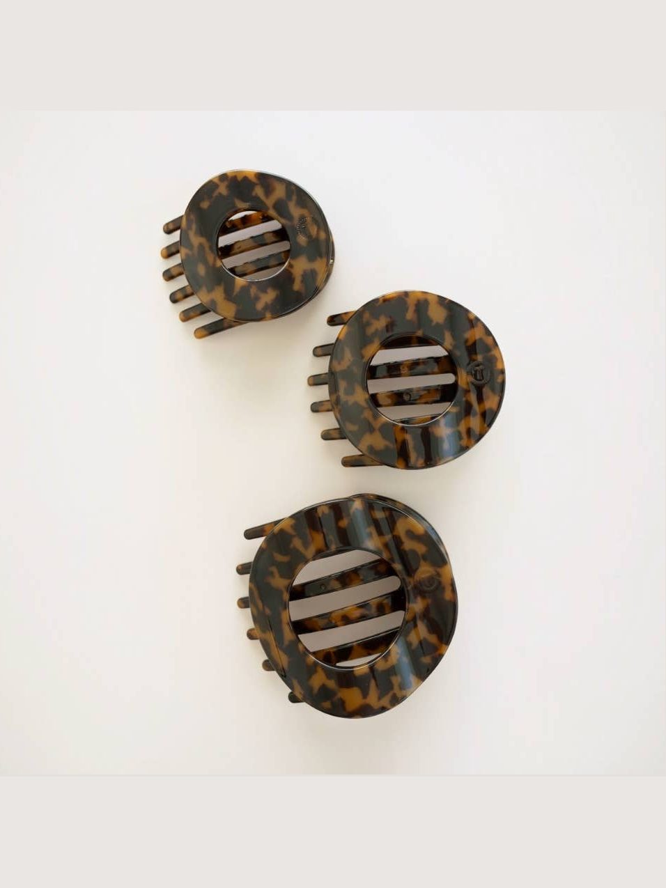Tortoise | Medium | Flat Circle Hair Clip