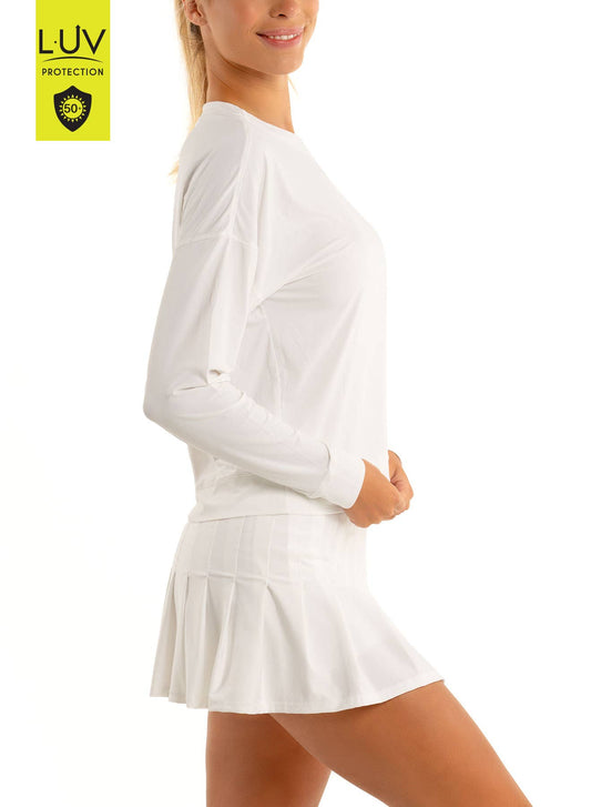 Women's UV 50+ Hype Long Sleeve - WHITE