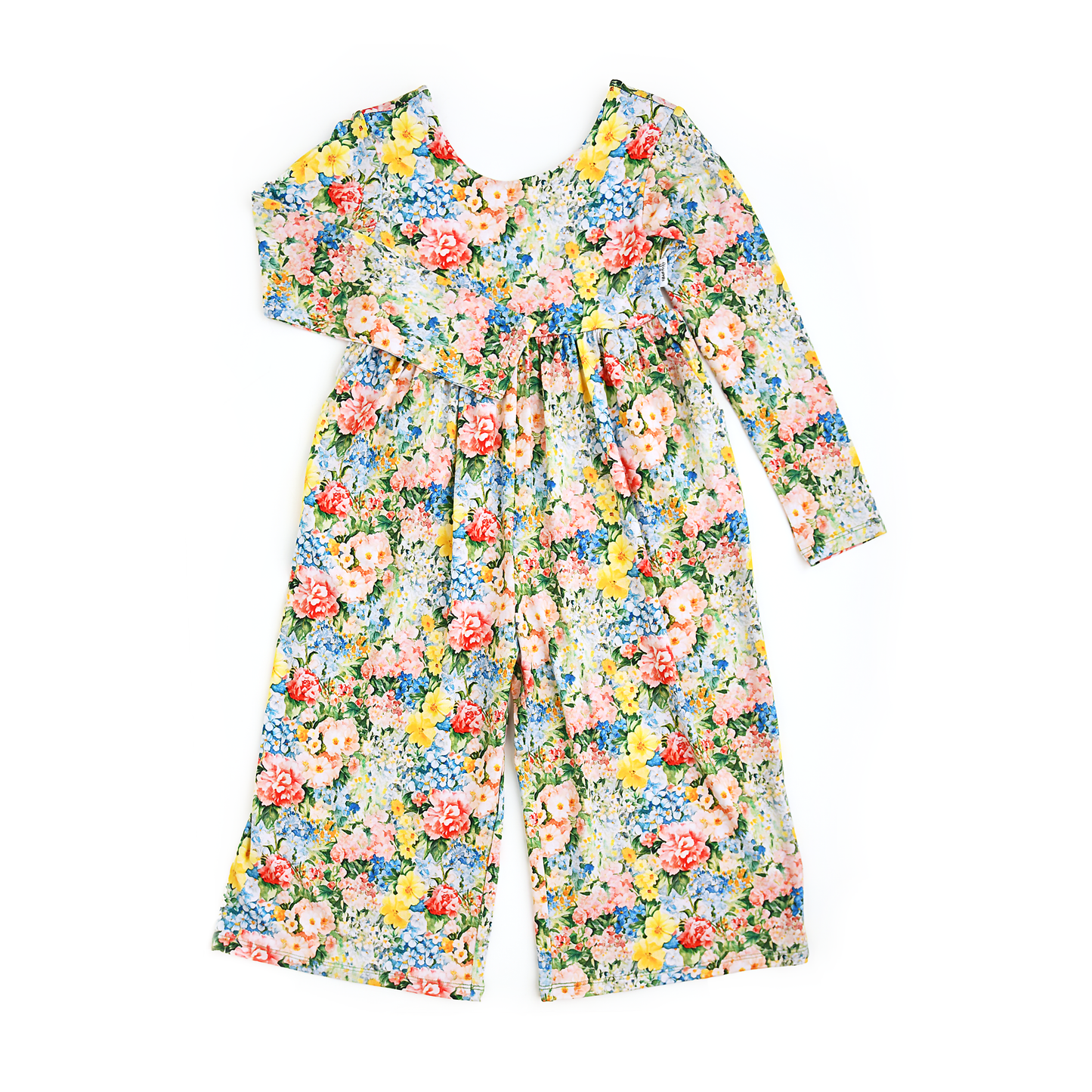 Joanna WIDE LEG ROMPER Bamboo Floral Kids Clothing Outfit