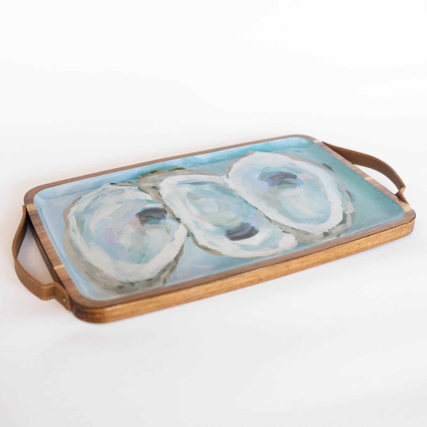 Wooden Serving Tray (Rectangle) - Coastal Oysters