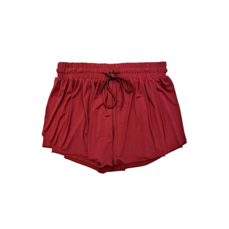 Fly Away Youth Shorts in Red & Burgundy