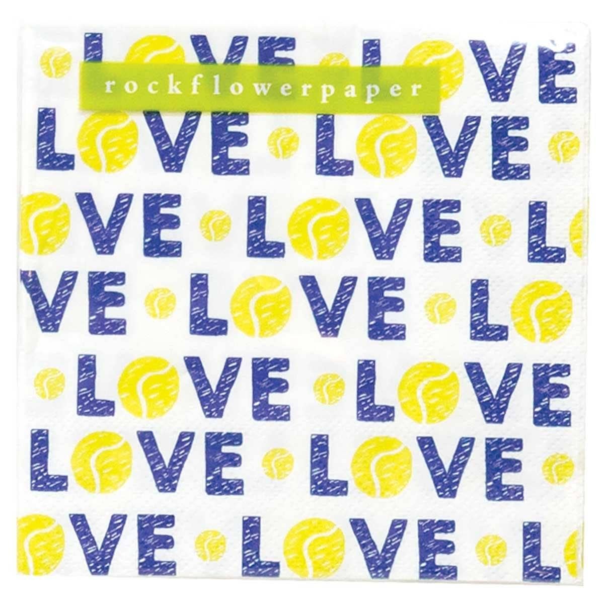 Tennis Love Paper  Paper Cocktail Napkins (Pack of 25)