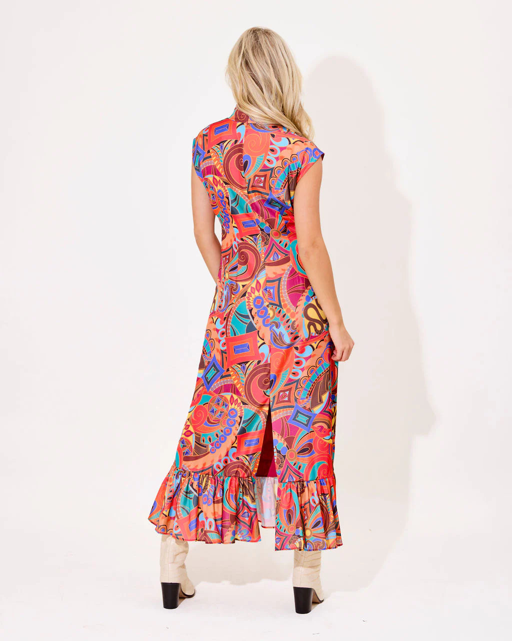 Estelle Dress - Elegant Jewel Box Print for Fall Weddings