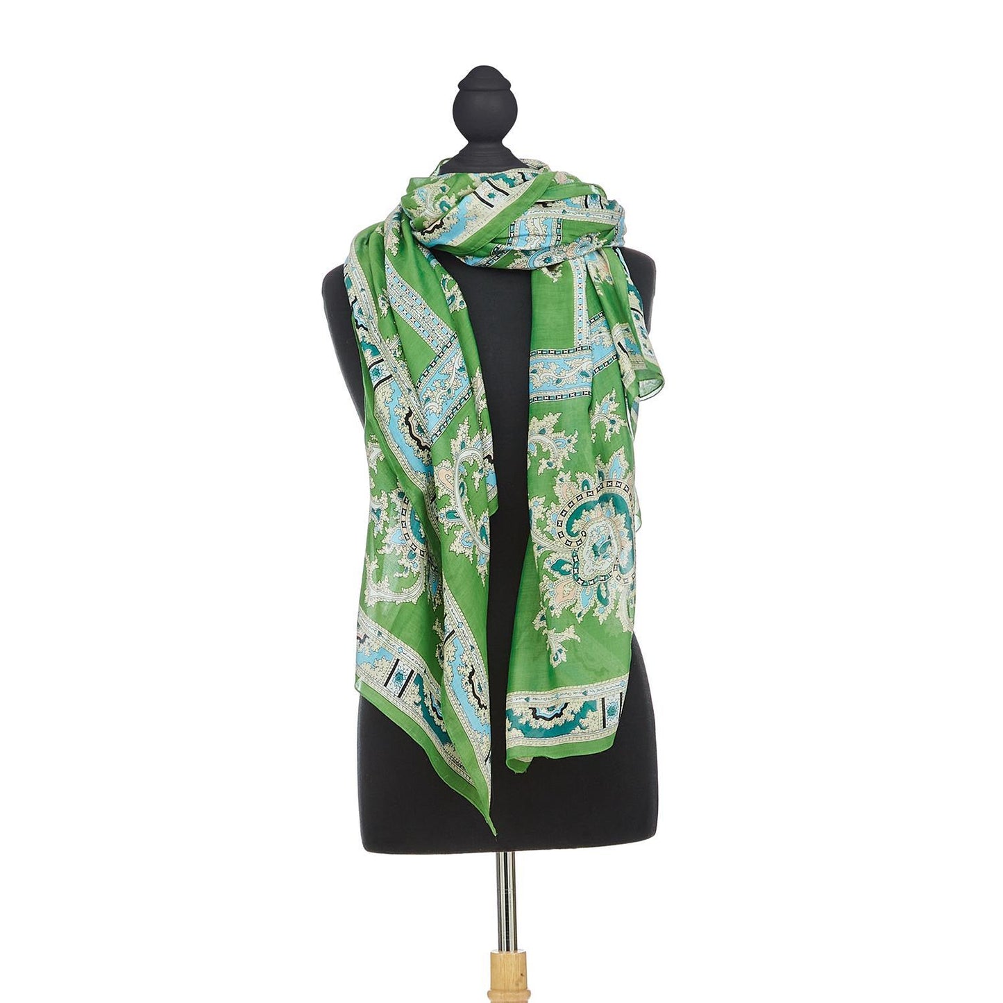 Green Print Scarf