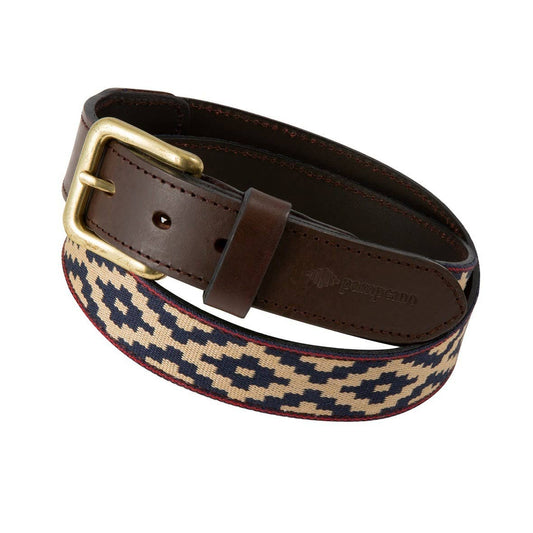 Pampeano hand-stitched polo belt - cincha navy