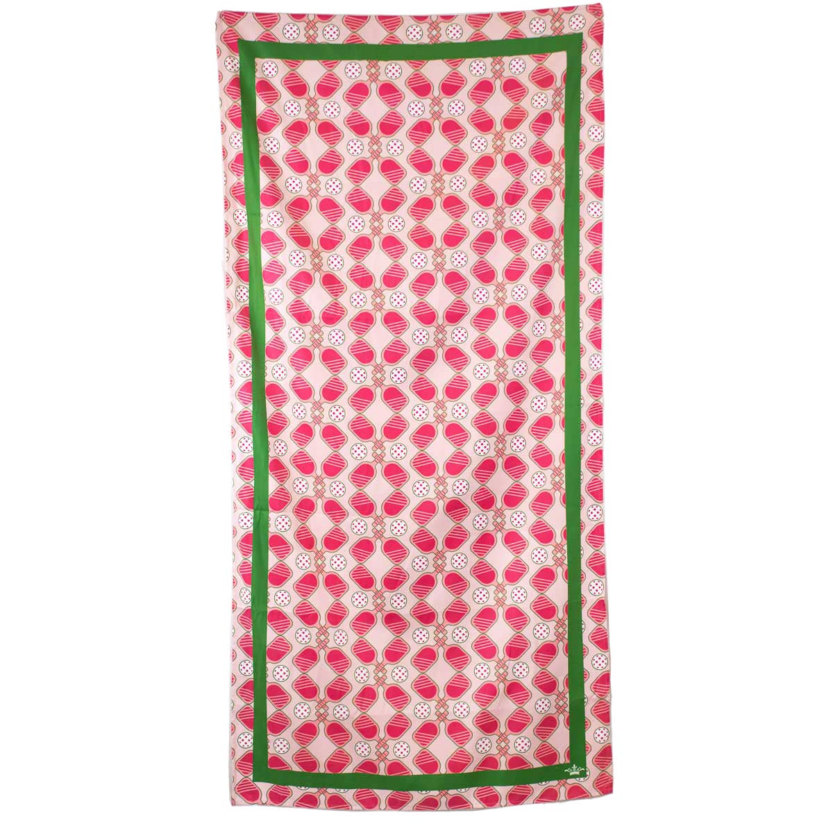 Live Love Pickleball Beach Towel   Pink/Green/White   34x70