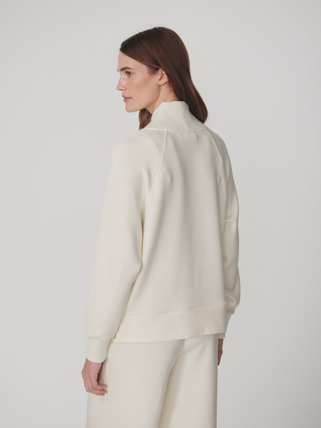 Macie Zip Hem Sweater - Pristine