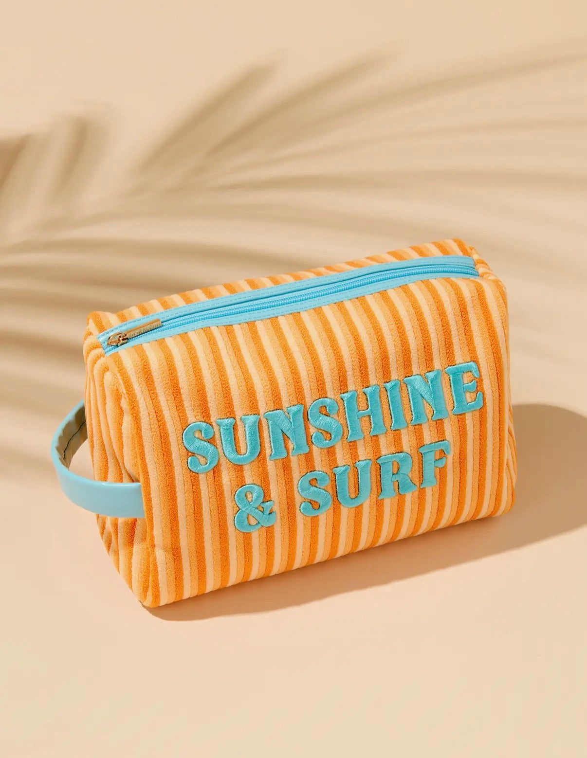 Sunshine and Surf Zip Pouch - Orange