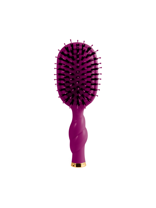 Mini Boar Bristle Hair Brush - Mulberry