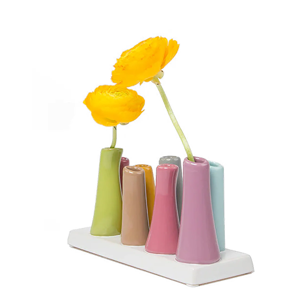 Pooley Colorful Bud Vase For Flower Arranging Rectangular