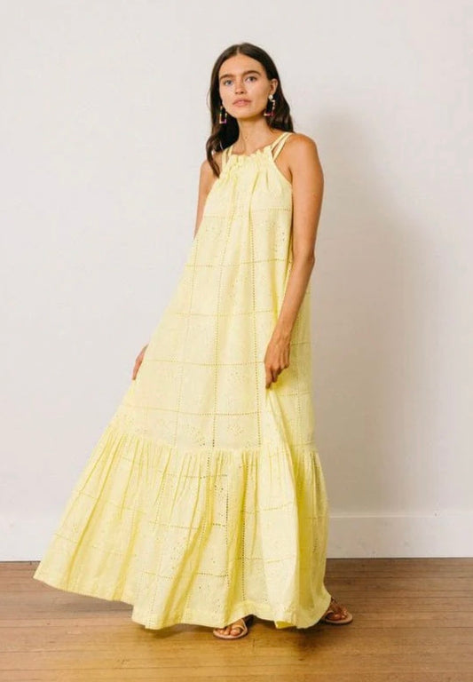 Lemonade Shell Cotton Eyelet Camilla Dress