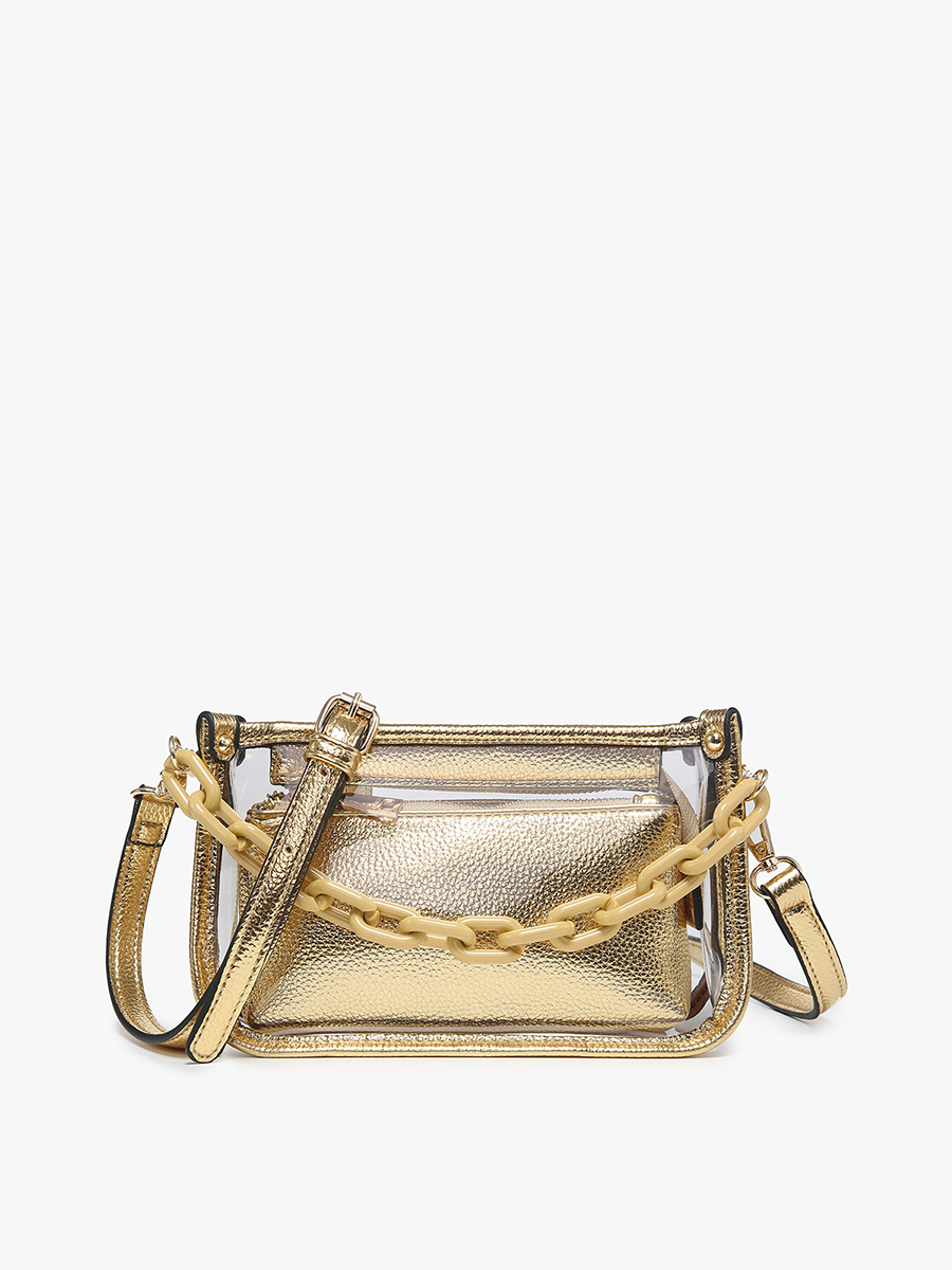 Jessica Stadium Clear Crossbody Bag – Chain Strap | M2226CR